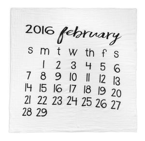 Organic Cotton Muslin Swaddle in Calendar Collection: February 2016