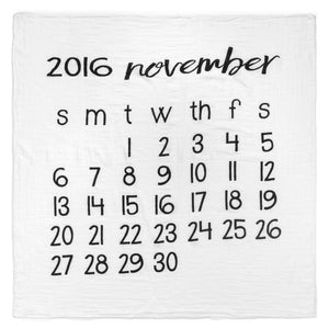 Organic Cotton Muslin Swaddle in Calendar Collection: November 2016