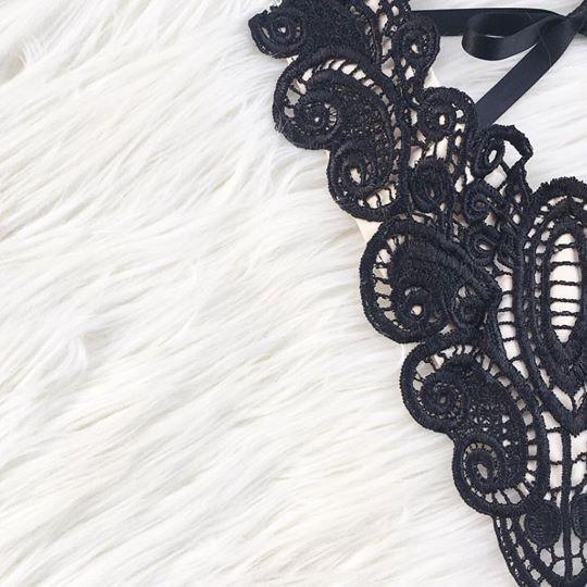 Black Lace Luxe Bib