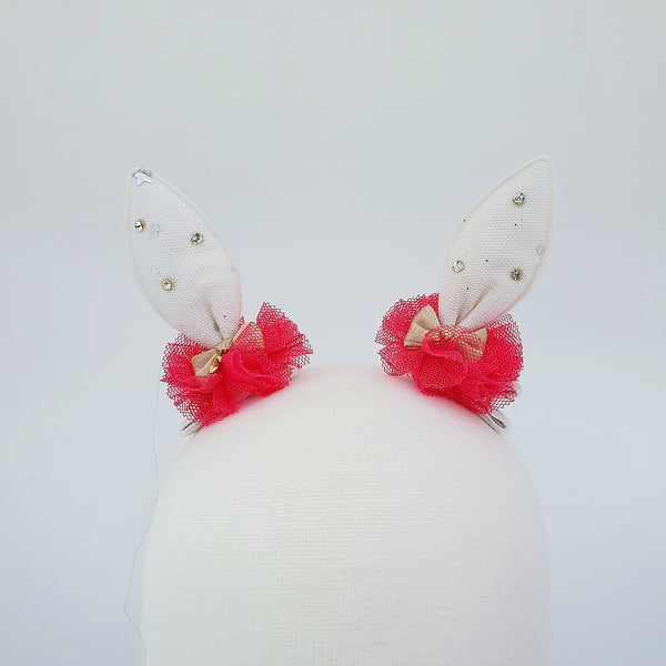 bunny ears non-slip tongs pin (2 colours) | a pair of