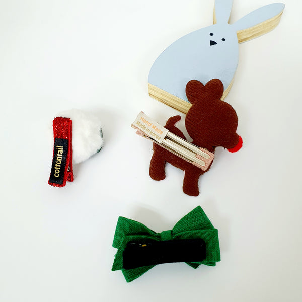 reindeer and tree non-slip tongs pin and pin set