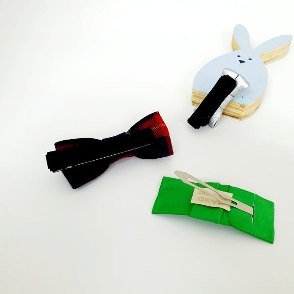 christmas bows non-slip tongs pin and tick pin set (3 set designs)