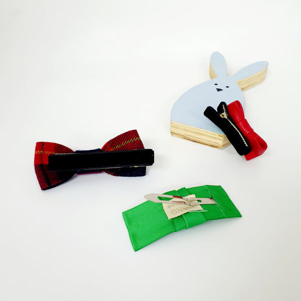 christmas bows non-slip tongs pin and tick pin set (3 set designs)