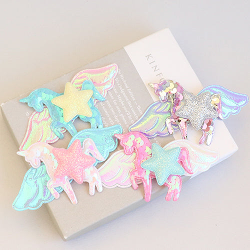 angel unicorn clip (4 colours)