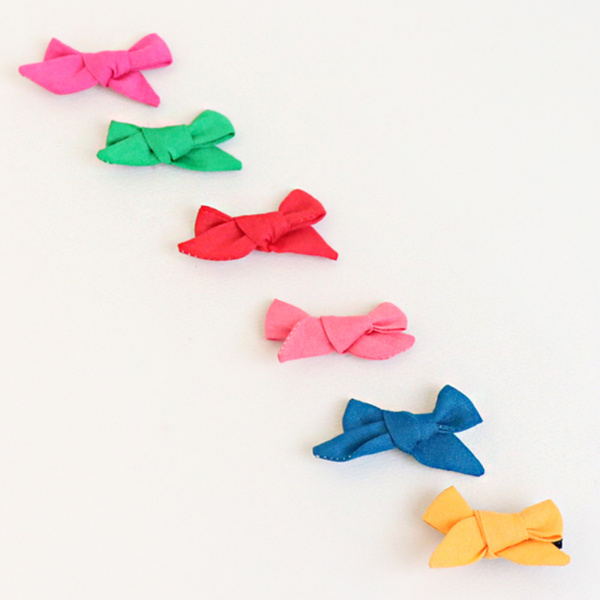 collar linen ribbon tongue pin (6 colours)