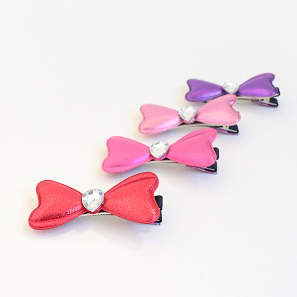 plump ribbon pearl clip (7 colours)