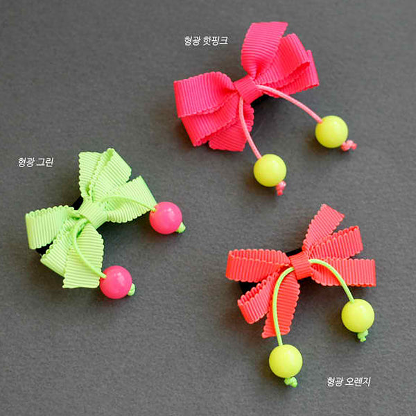 flourescent ribbon beads non-slip grip clip (3colours)