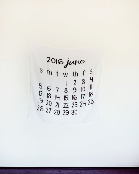 Organic Cotton Muslin Swaddle in Calendar Collection: June 2016