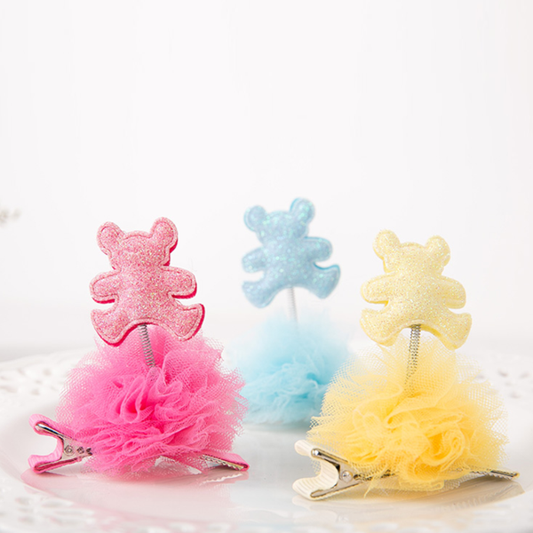mini-spring with a shimmer bear (6 colours)