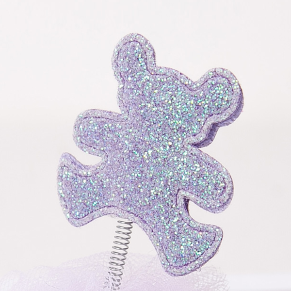 mini-spring with a shimmer bear (6 colours)