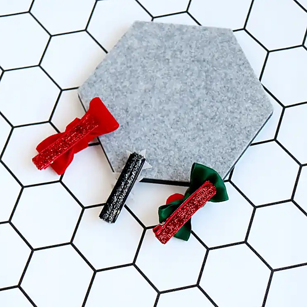 santa girl ribbon non-slip tongs pin set