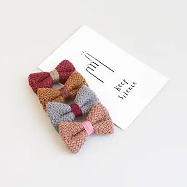 cutie knit ribbon non-slip tongs pin (8 colours)