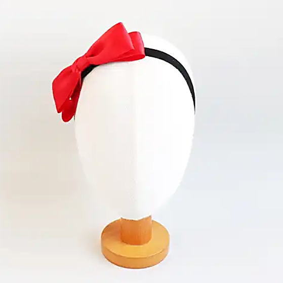simple red ribbon soft baby band