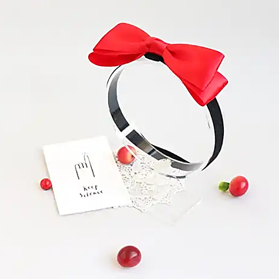 simple red ribbon soft baby band