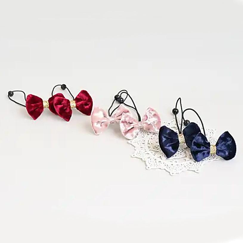 velvet ribbon ribbon elastic (3 colours) | a pair of