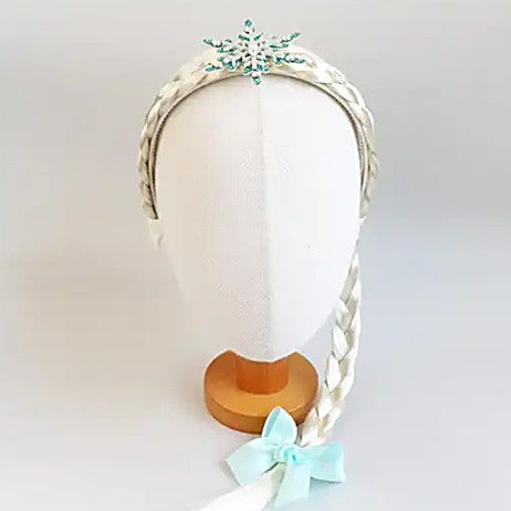 snow crystal braided headband