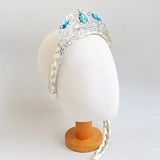 snow princess tiara braided headband