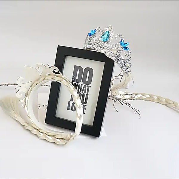 snow princess tiara braided headband