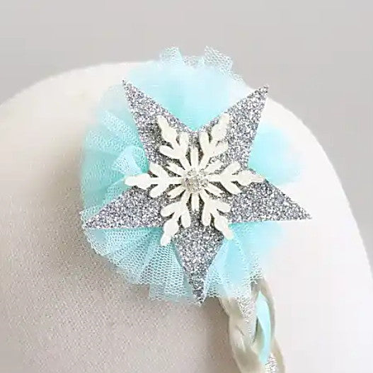 chiffon twinkling snowflake star clip