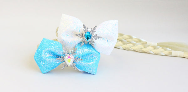 Sparkling Frozen Ribbon Braided Tooth Headband 2cm (2 colours)