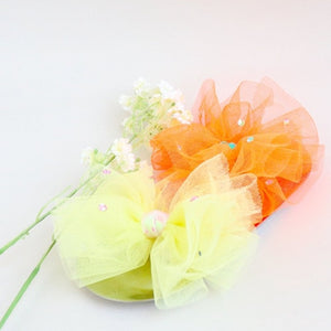fluorescent cubic pomsil pomsil ribbon tongs clip (3 colours)
