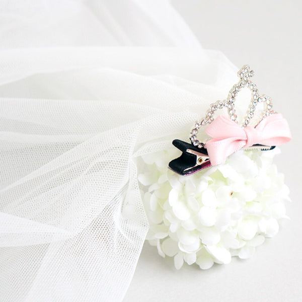 charming veil tiara clip (2 colours)