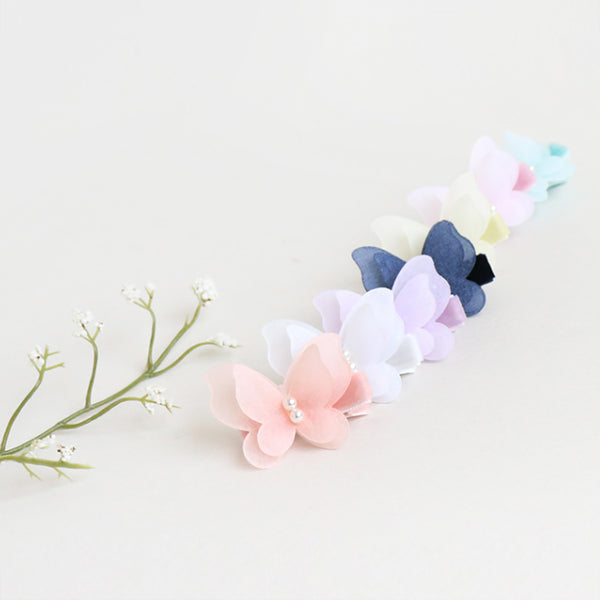butterfly  pearl non-slip grip pin (7 colours)