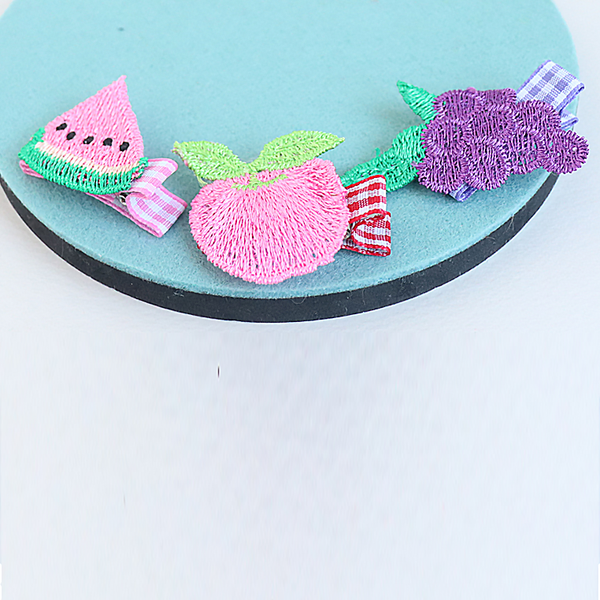 embroidery fruit shop non-slip grip pin (6 designs)