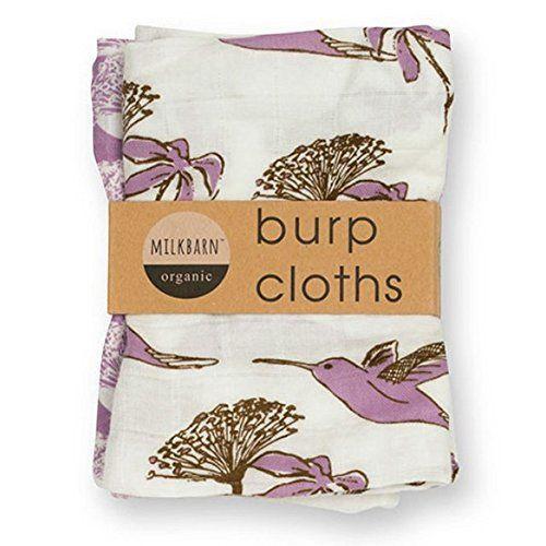 Organic Cotton Bundle of Burpies in Hummingbird + Lavender Hedgehog