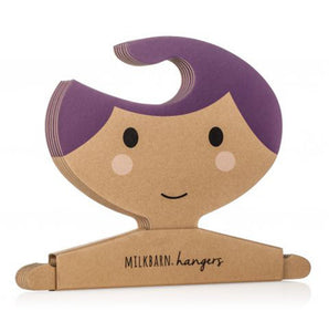 Clothes Hanger Set in Purple Hair Girl