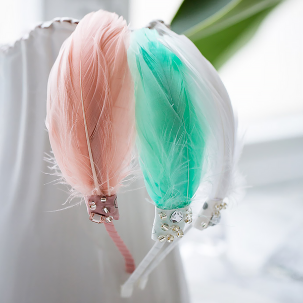 pastel feather headband (3 colours)