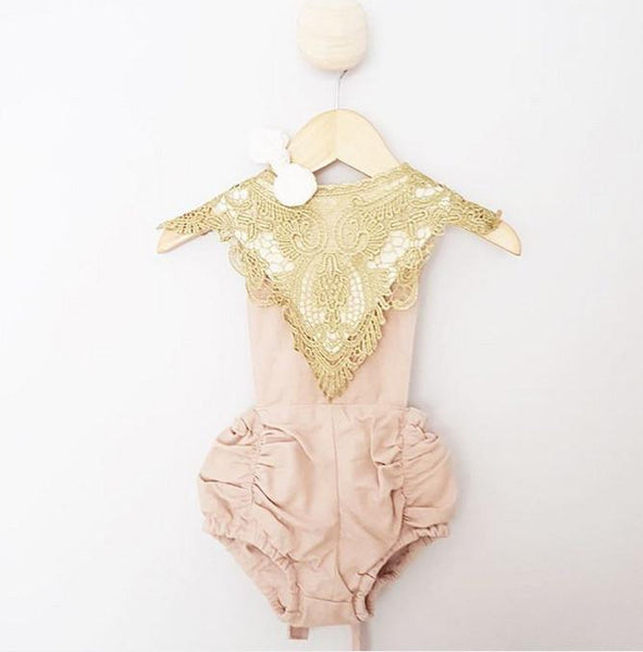 Gold Lace Luxe Bib