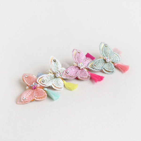 shiny embroidery butterfly tong