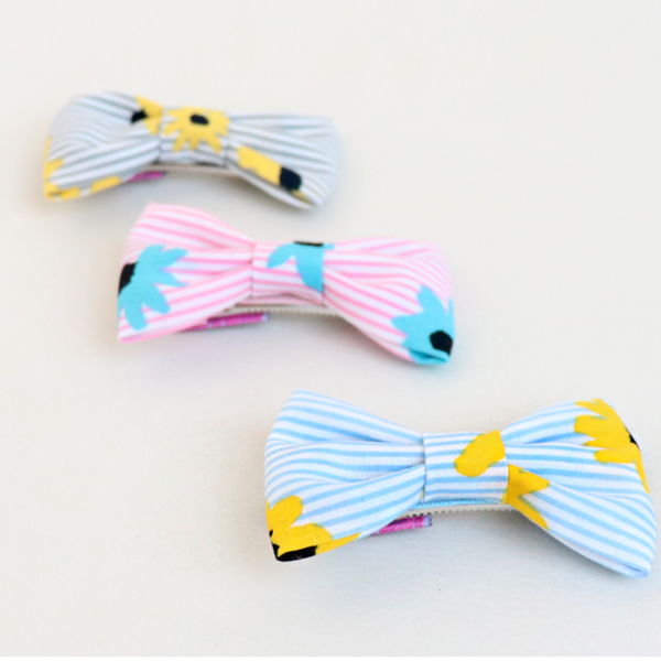 striped flower tongs clip (3 colours)