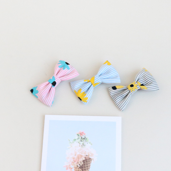 striped flower tongs clip (3 colours)