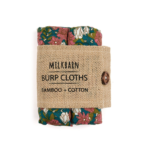 Bamboo + Cotton Bundle of Burpies in Teal Floral