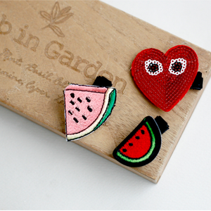 watermelon & love non slip grip pin (3 designs)